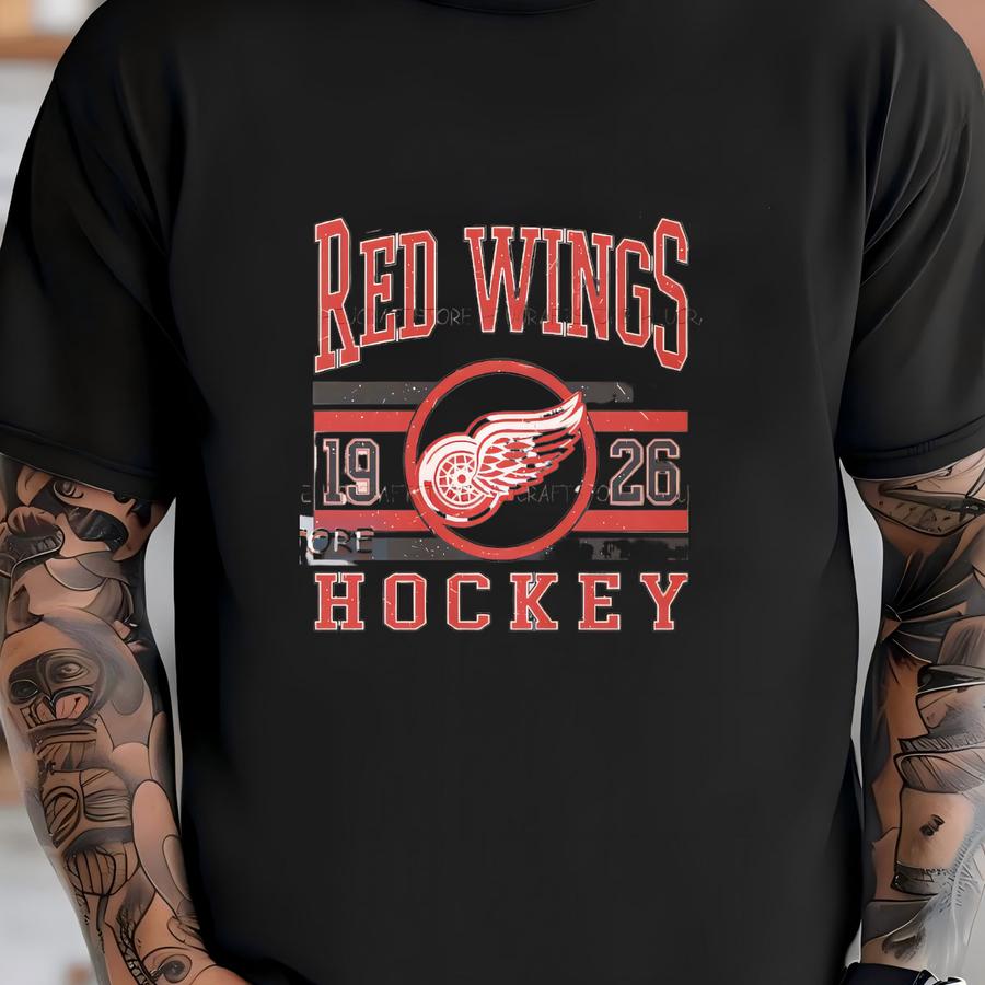 Vintage Detroit Red Wings Sweatshirt, Retro Detroit Shirt, Red Wings Hockey Fan Shirt, Detroit Sweatshirt, Red Wings Hockey Youth Tee T-shirt