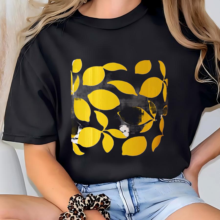 Cute Playful Lemon Mug Cottagecore Mug Lemon Pattern Coffee Mug Cute Gift For Fruit Lovers Coffee Lover Cup For Summer And Spring T-shirt