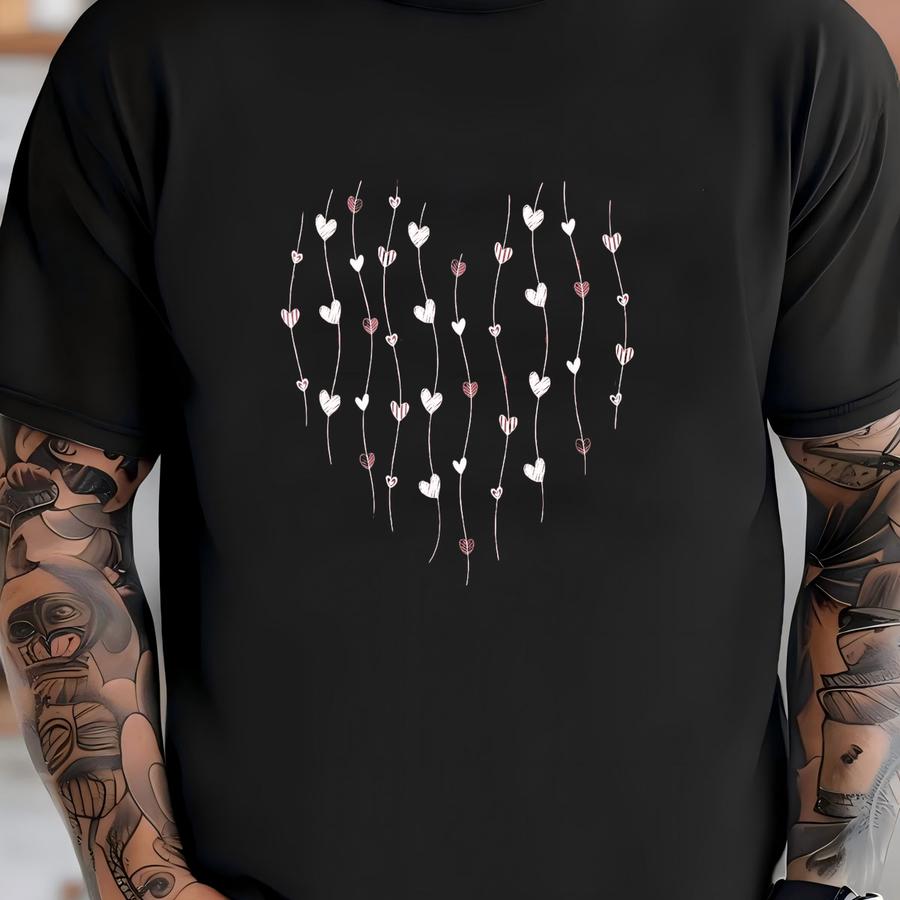 Hearts Shirt, Cute Heart Shirt, Valentines Day Shirt, Love Valentines Day, Loved Ones Gifts, Christmas Shirt, Red Heart Shirt T-shirt