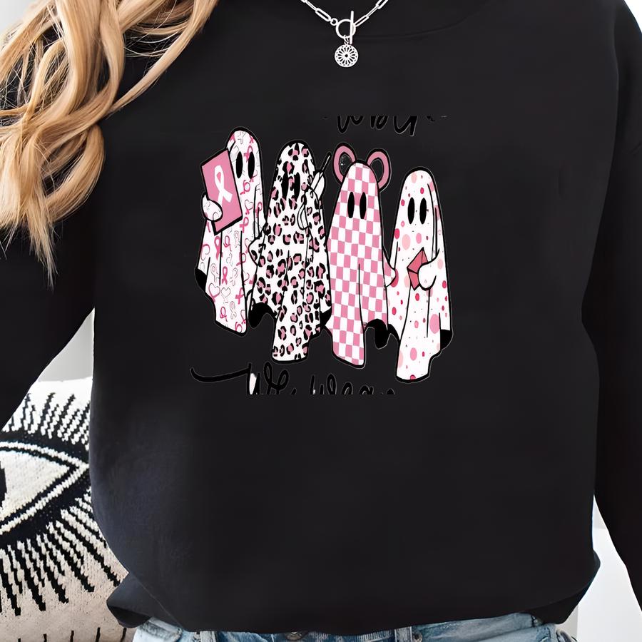 Breast Cancer Ghost Shirt - October Awareness Sweatshirt