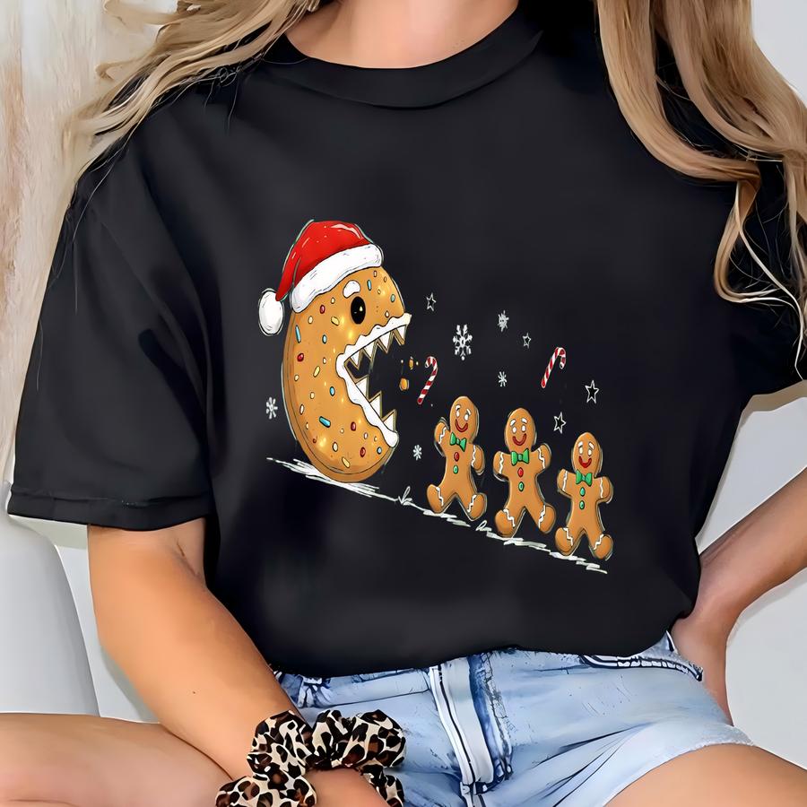 ® Christmas Cookie Tshirt, Gingerbread Cookies Shirt, Merry Christmas Sweatshirt, Cute Christmas Gaming Tee, Gamer Lover Gift T-shirt