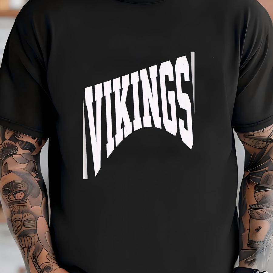 Vintage Vikings Shirt: Garment-dyed Football Tee T-shirt
