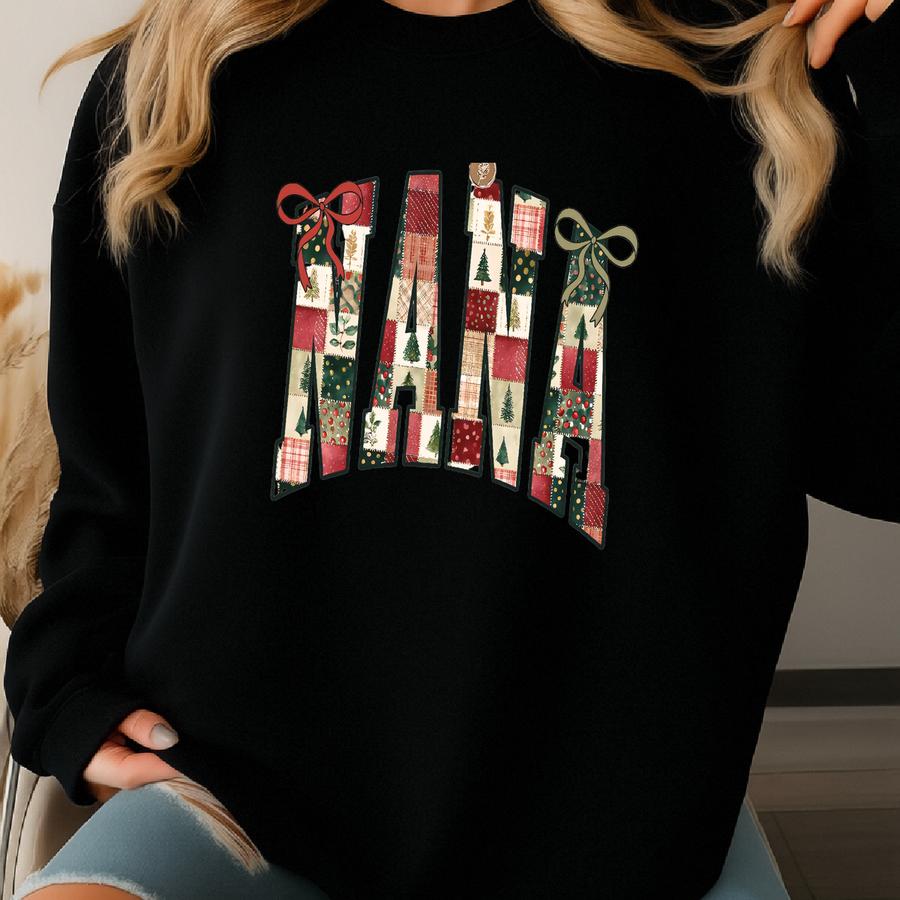 Nana Christmas Shirt, Grandma Shirt, New Grandma Tshirt, Santa Tee, Xmas Gifts Sweatshirt