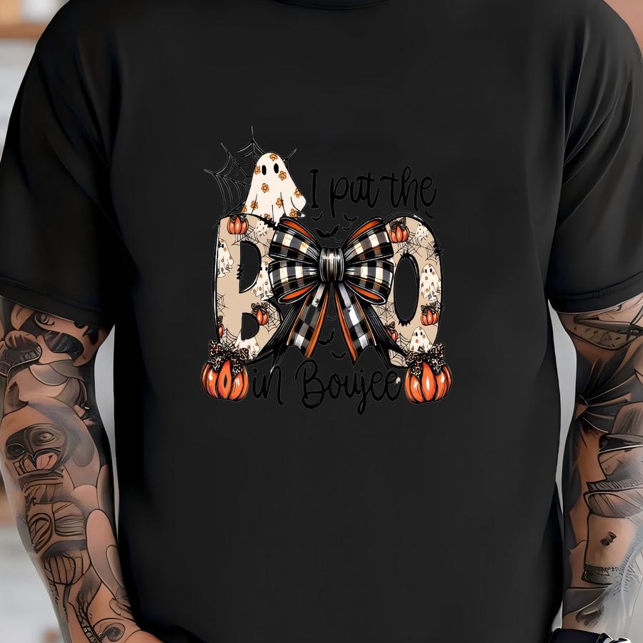 ® Boojee Ghost Halloween Shirt, Gothic Bow Pumpkin Shirt, Cute Coquette Spooky Fall Shirt, Ghost Shirt, Girly Spooky Tee T-shirt