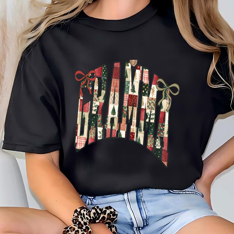 Gramma Christmas Shirt, Grandma Shirt, New Grandma Tshirt, Santa Tee, Xmas Gifts T-shirt