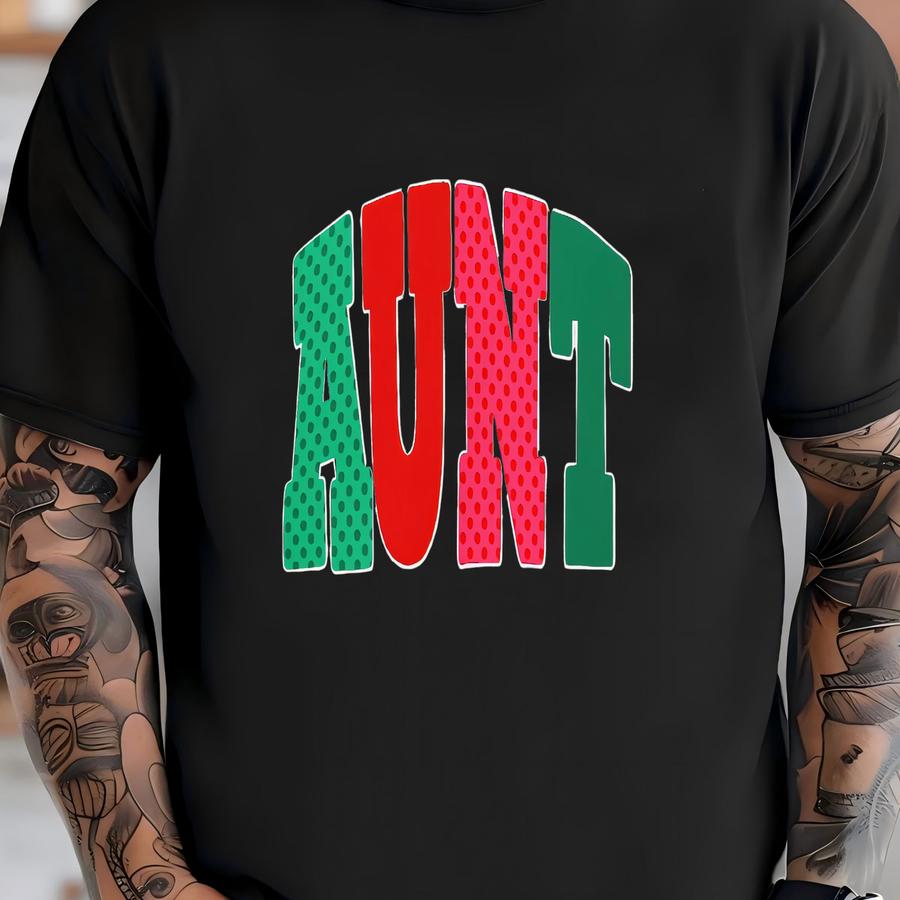 Aunt Christmas Sweatshirt: Holiday Crewneck Auntie Sweater T-shirt