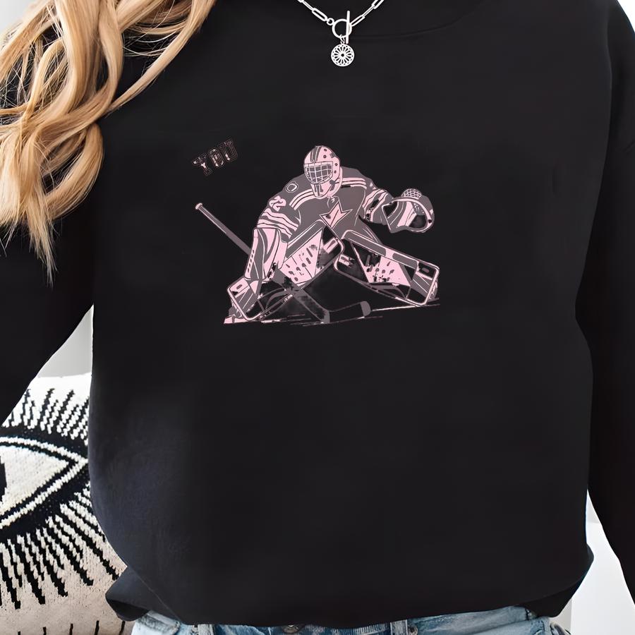 Personalized Hockey Goalie Mom Sweatshirt | You Can’t Scare Me I’m A Goalie Mom Hoodie| Custom Hockey Goalie Mom Gift Sweatshirt