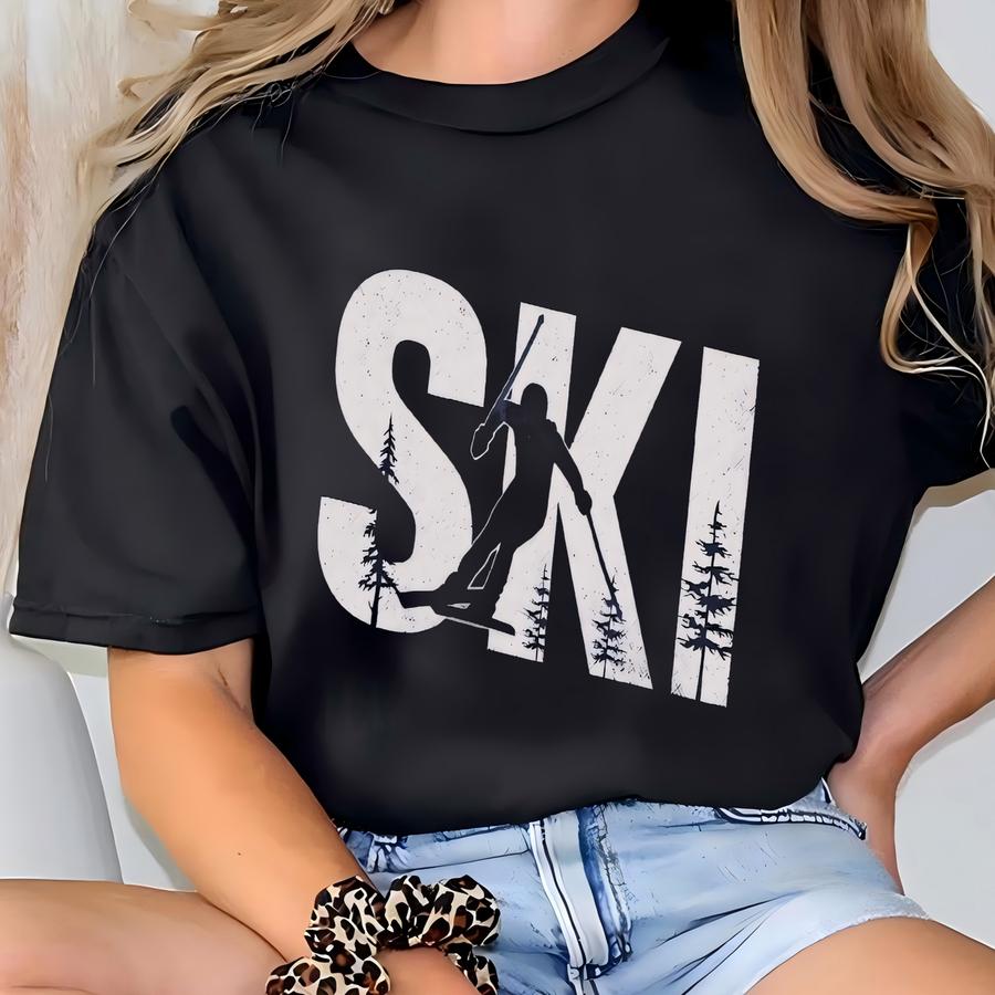 Custom Ski Sweatshirt, Matching Family Ski Trip Hoodie, Personalized Ski Club Sweater T-shirt