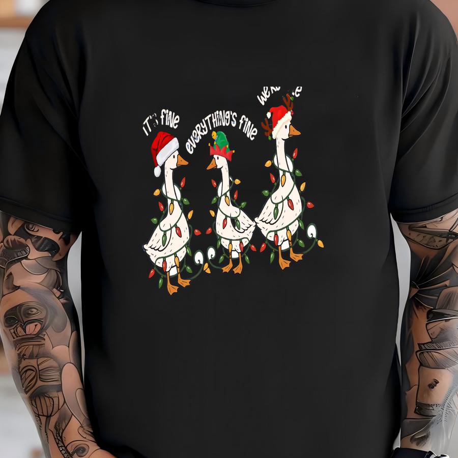 Silly Goose Custom Matching Family Christmas Shirts: Personalized 2025 Funny Geese Group Holiday Tees For Family Reunion T-shirt