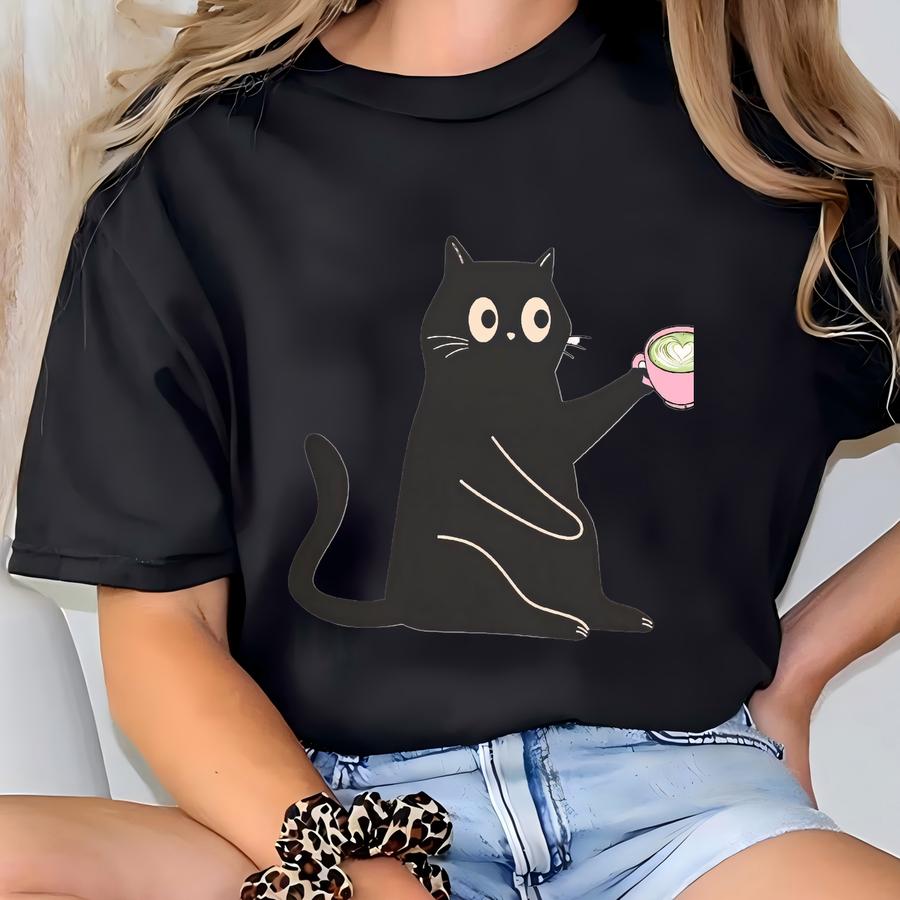 Matcha Tshirt, Gift For Matcha Cat Lovers, Matcha Tea Lover Shirt, Matcha Latte Shirt, Gift For Matcha Lover, Matcha Lover Shirt T-shirt
