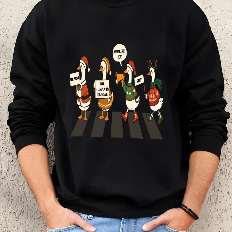 Resistance Silly Goose Christmas Sweatshirt: Subtle Resist Holiday Season Sweatshirt Sweatshirt