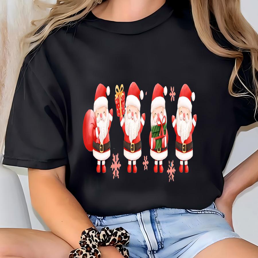® Cute Santa Sweatshirt, Vintage Santa Sweatshirt, Retro Christmas Santa, Holiday Clothing Women, Christmas Sweater For Women T-shirt