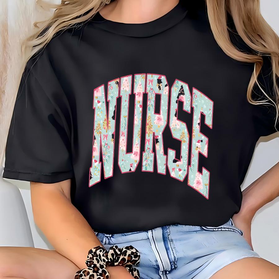 Christmas Nurse Shirt, Rn Hoodie For Women, Registered Nurse Life Tee, Nurse Praconer Graduation, Nursing Team Shirts T-shirt