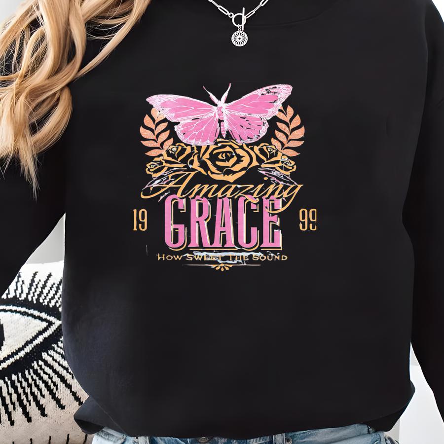 Christian Shirt For Women, Amazing Grace Shirt Christian Gift For Her, Christian Gift For Women, Amazing Grace Tshirt, Religious T Shirt Sweatshirt