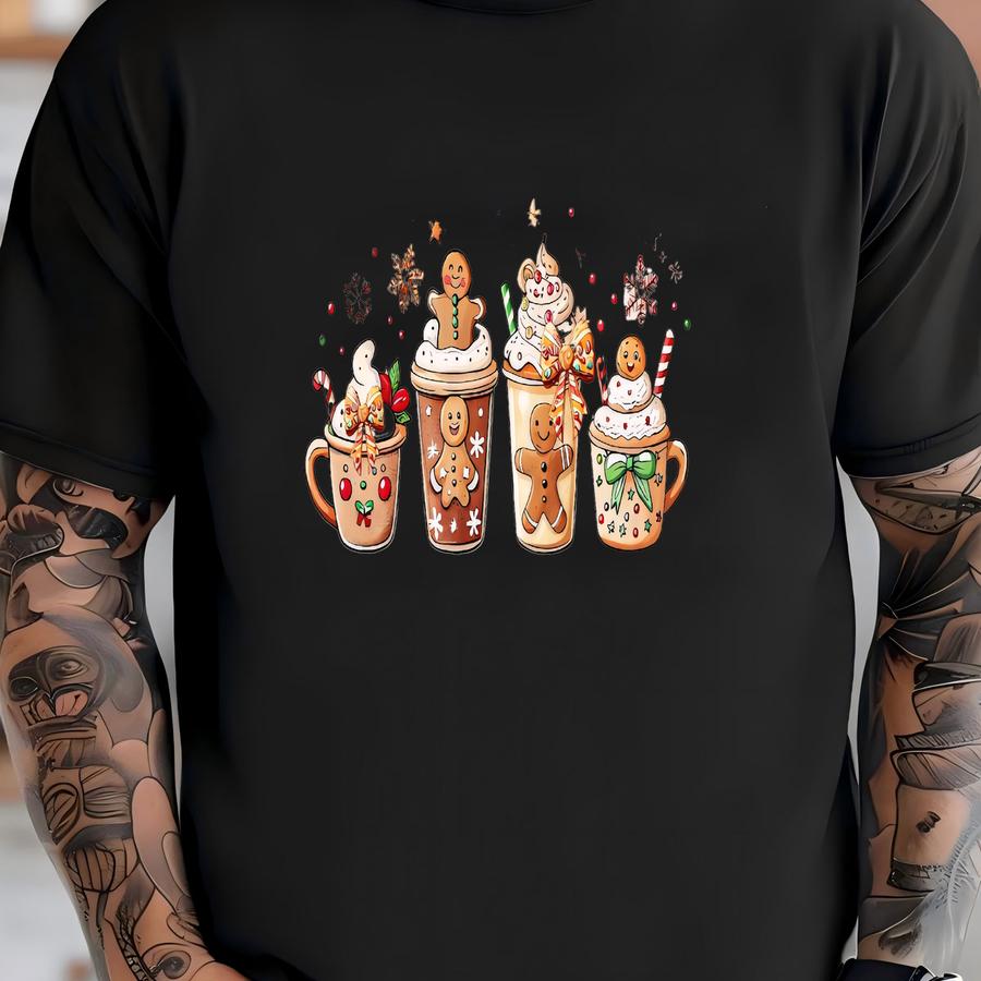 Christmas Quote Shirt: Gingerbread Gift Tee, Xmas Coffee Gift T-shirt