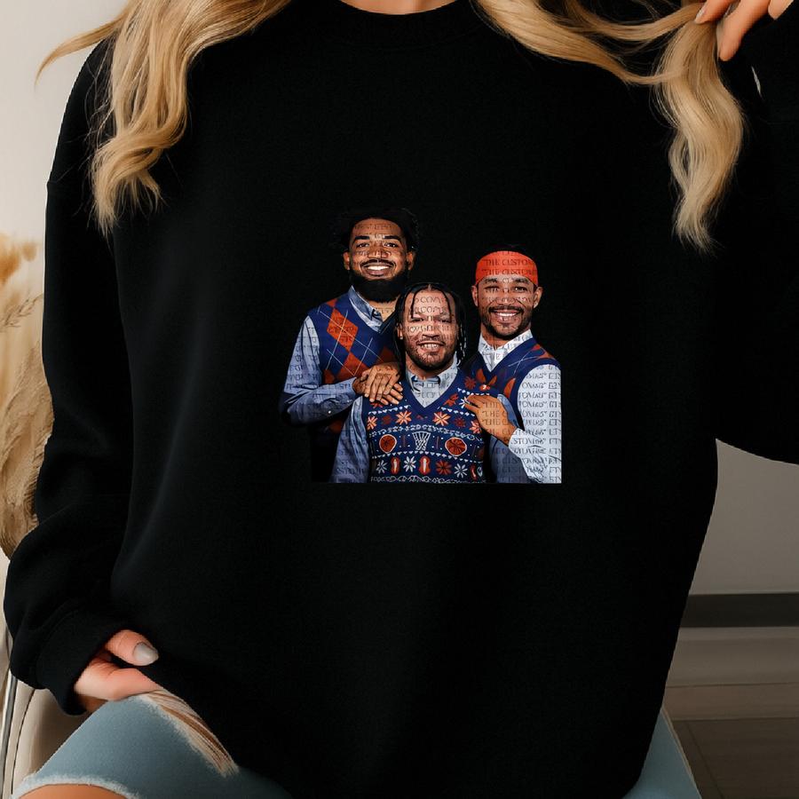 Karl-anthony Towns Jalen Brunson Josh Hart Step Brothers Basketball Christmas Sweatshirt Karl-anthony Towns Shirt Jalen Brunson Josh Hart Sweatshirt