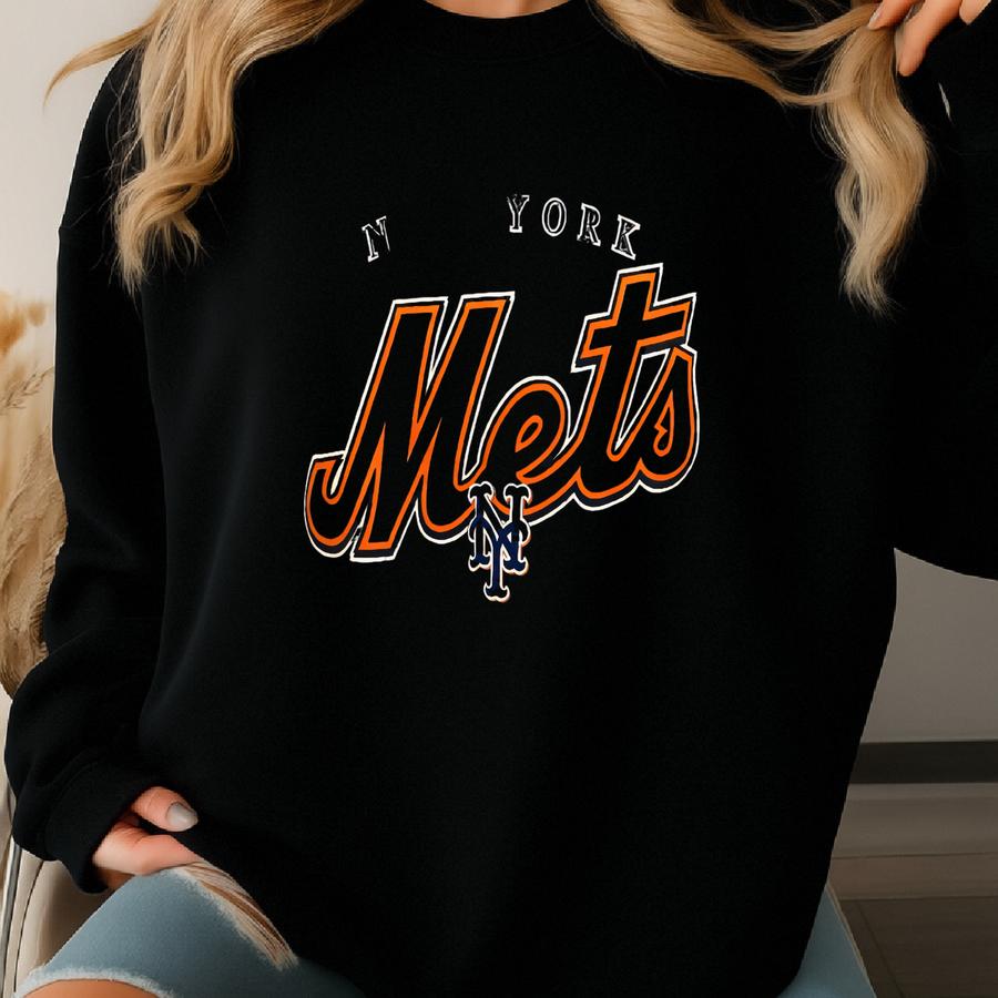 Vintage New York Mets Baseball Tee Y2k Blue T Shirt Xl Sweatshirt