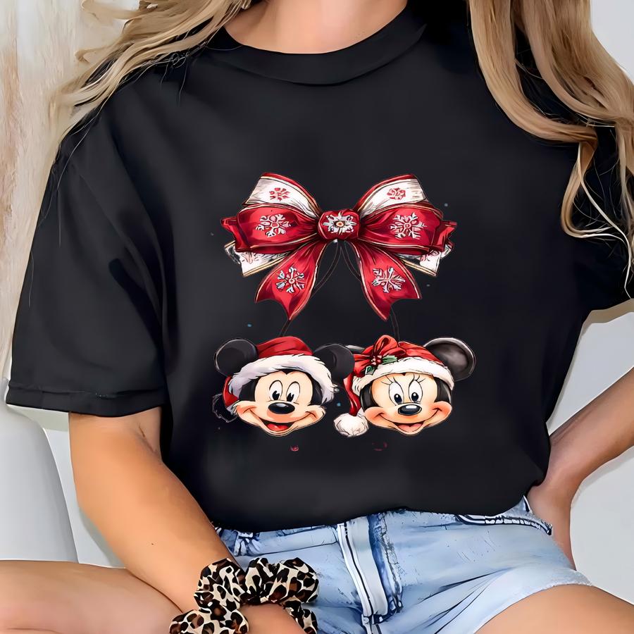 Coquette Mouse Couple 2026 New Year Sweatshirt, Custom And Christmas Shirt, Land Christmas Custom Couple Matching Tee T-shirt