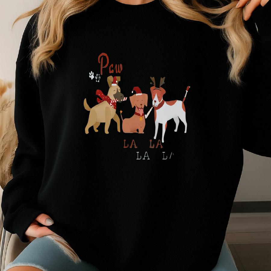Festive Dog Holiday Unisex T-shirt, Pet Lovers Apparel, Cute Christmas Shirt, Gift For Dog Owners, Dog Lover's Tee Sweatshirt