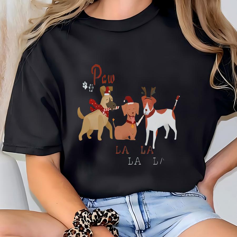 Festive Dog Holiday Unisex Hoodie, Pet Lovers Apparel, Cute Christmas Shirt, Gift For Dog Owners, Dog Lover's Tee T-shirt