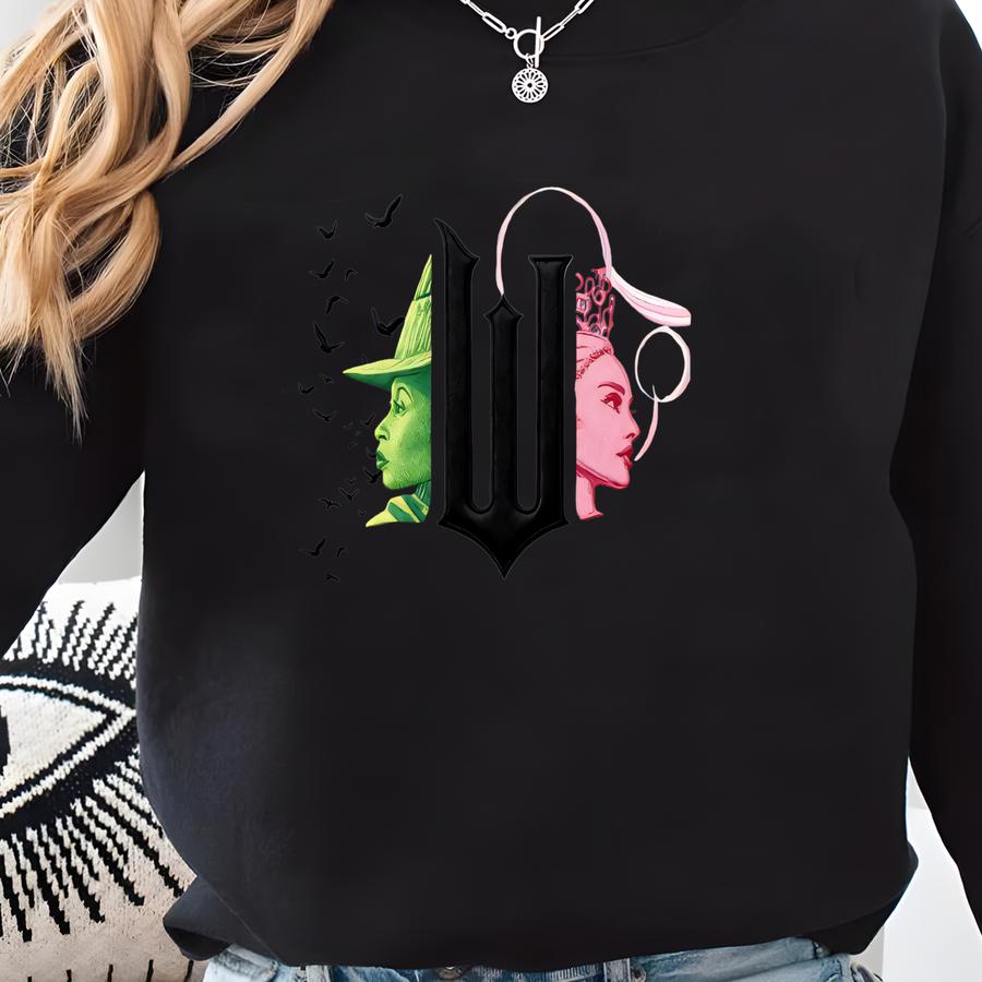 Wicked The Musical Sweatshirt: Elphaba Glinda Sweatshirt