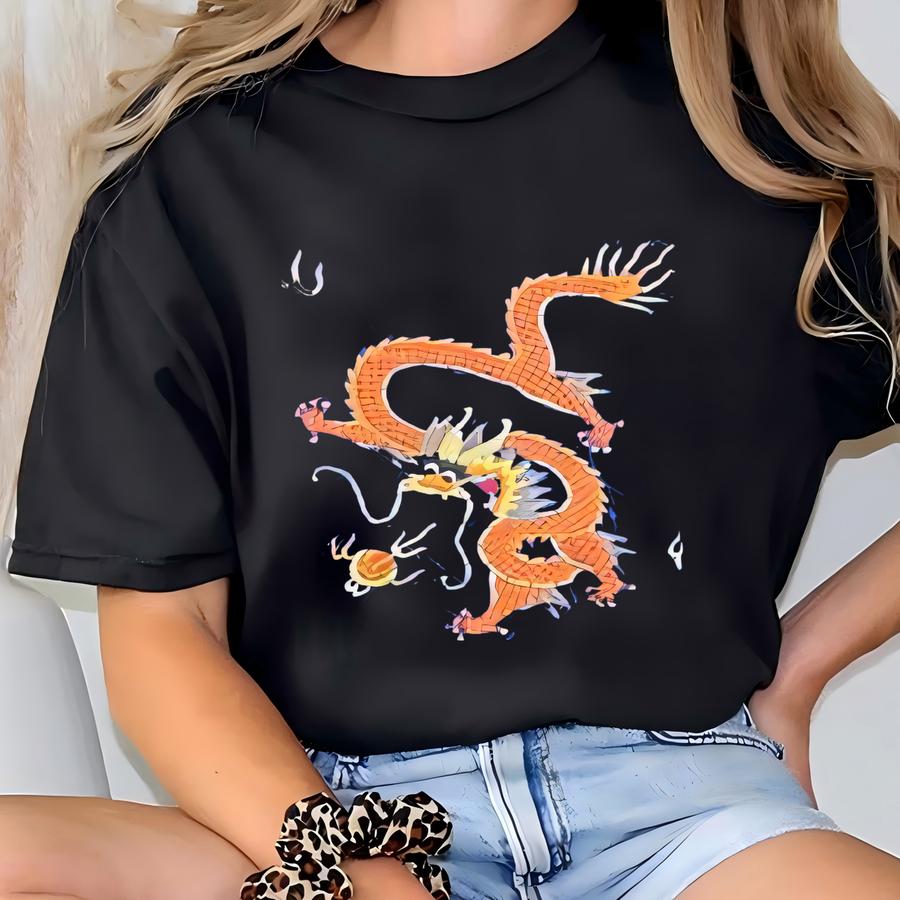 Vintage 1960's Blue Silk Kimono Robe Dragon Souvenir Japan Xl T-shirt