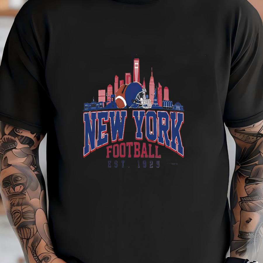 Vintage Style New York Football Unisex Sweatshirt, New York Football Fan Gift, Sunday Football Gift, Mascot Game Day Tee T-shirt