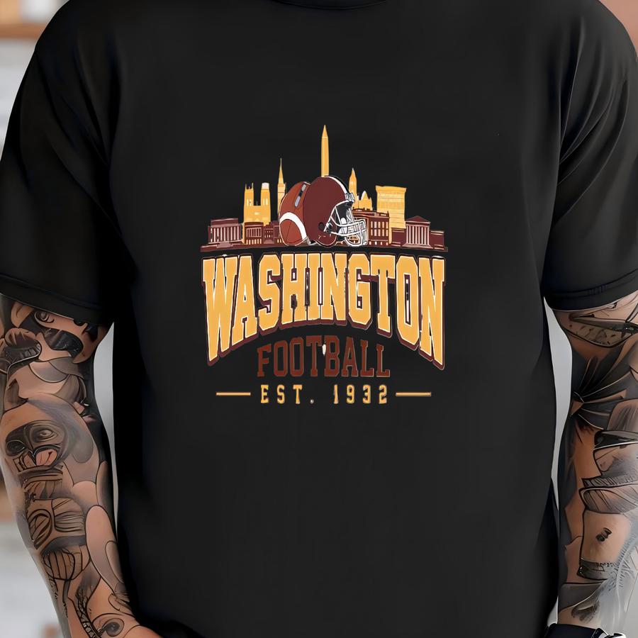 Washington Football Vintage Style Sweatshirt, Washington Crewneck Sweater, Washington Fan Gift, Sunday Football Gift,mascot Game Day Tee T-shirt