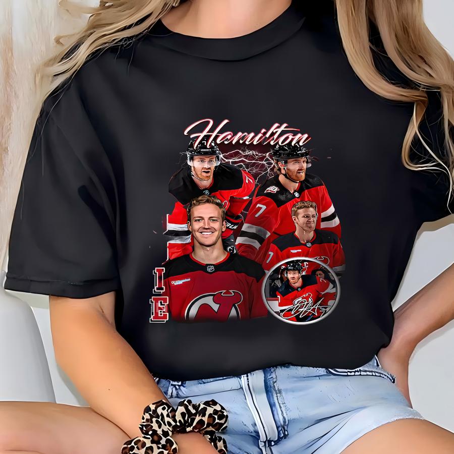 Dougie hamilton Shirt, Dougie hamilton Mineral Wash Hoodie, Dougie hamilton Tee, Bootleg Rap Tee, New Jersey Hockey T-shirt