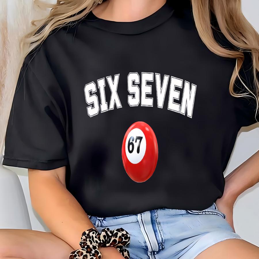 ® 67 Trend Shirt | Six Seven Graphic Tee | Minimal Retro Number Top For Kids Teens T-shirt