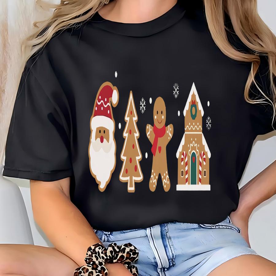 Cute Gingerbread Cookies Sweatshirt, Womens Christmas Sweatshirt, Merry Christmas, Cute Christmas Cookies Sweatshirt, Holiday Sweater T-shirt