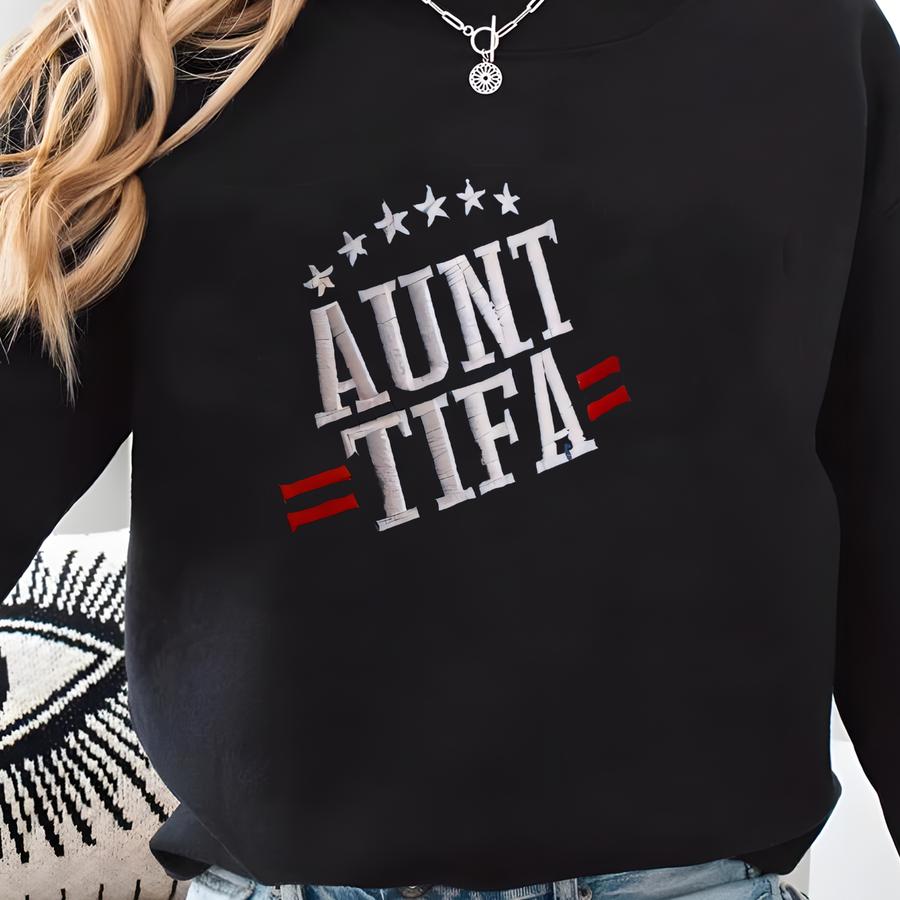 Aunt Tifa Hat, Fight Fascists Hat, Political Awareness Hat, Human Rights Hat, Protest Movement, Resistance Hat, Anti , Amarican Flag Sweatshirt