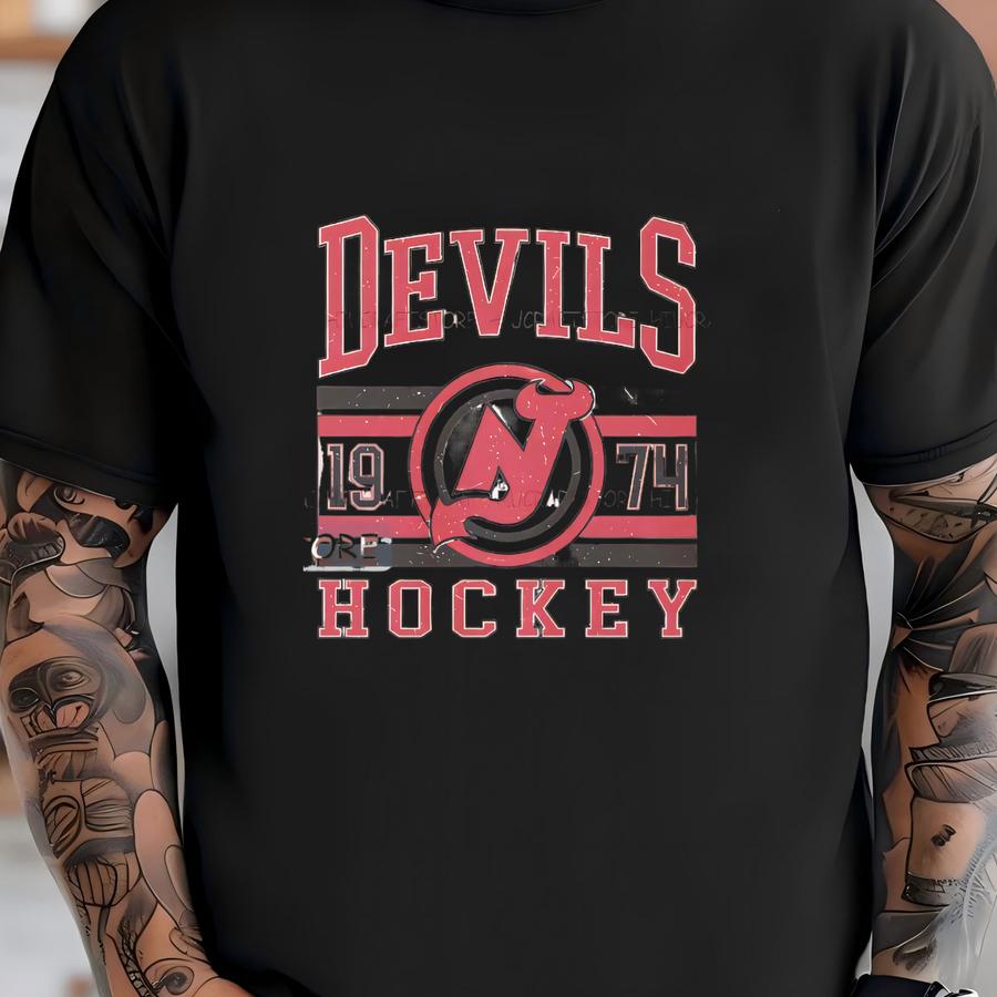 Vintage New Jersey Devils Sweatshirt, Retro New Jersey Shirt, Devils Hockey Fan Shirt, New Jersey Sweatshirt, Devils Hockey Youth Tee T-shirt