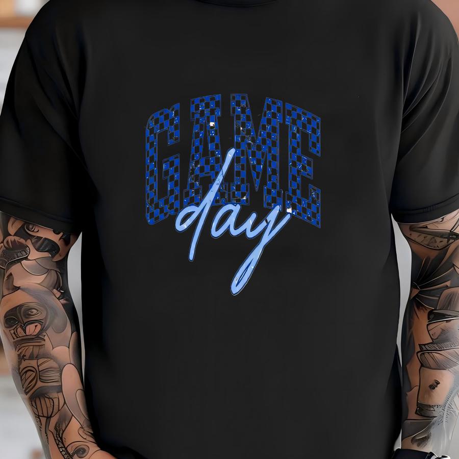 Game Day Sweatshirt: Royal Blue Graphic, Soft Cotton Blend T-shirt