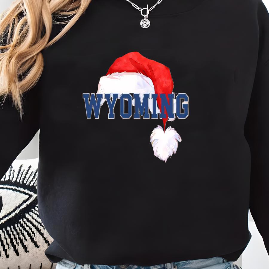 Wyoming Favorite Christmas Shirt, Christmas State Shirt, Wyoming Santa Hat For Christmas, Home State Shirt, Santas Favorite Christmas Shirt Sweatshirt