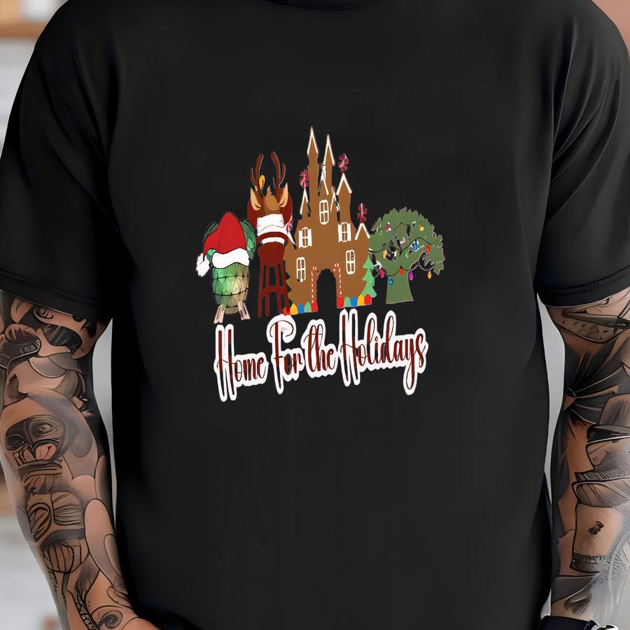 Christmas Graphic Crop Top:  T-shirt