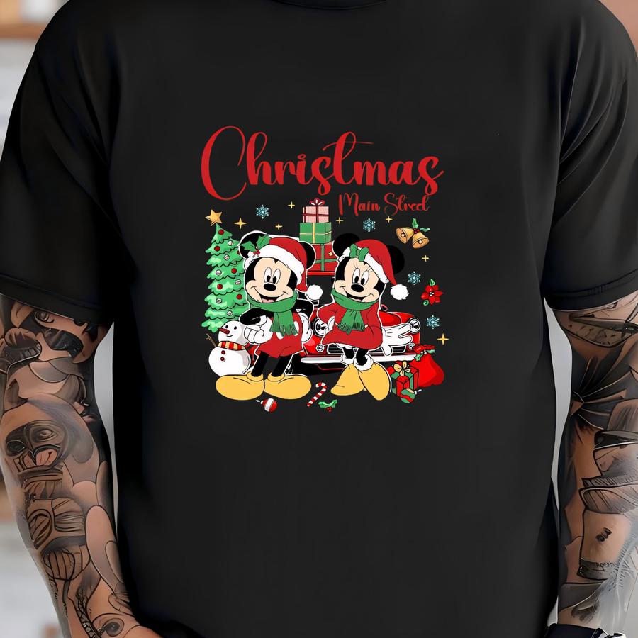 Christmas Cartoon Couple Shirt, Retro Holiday Hoodie For Fans T-shirt