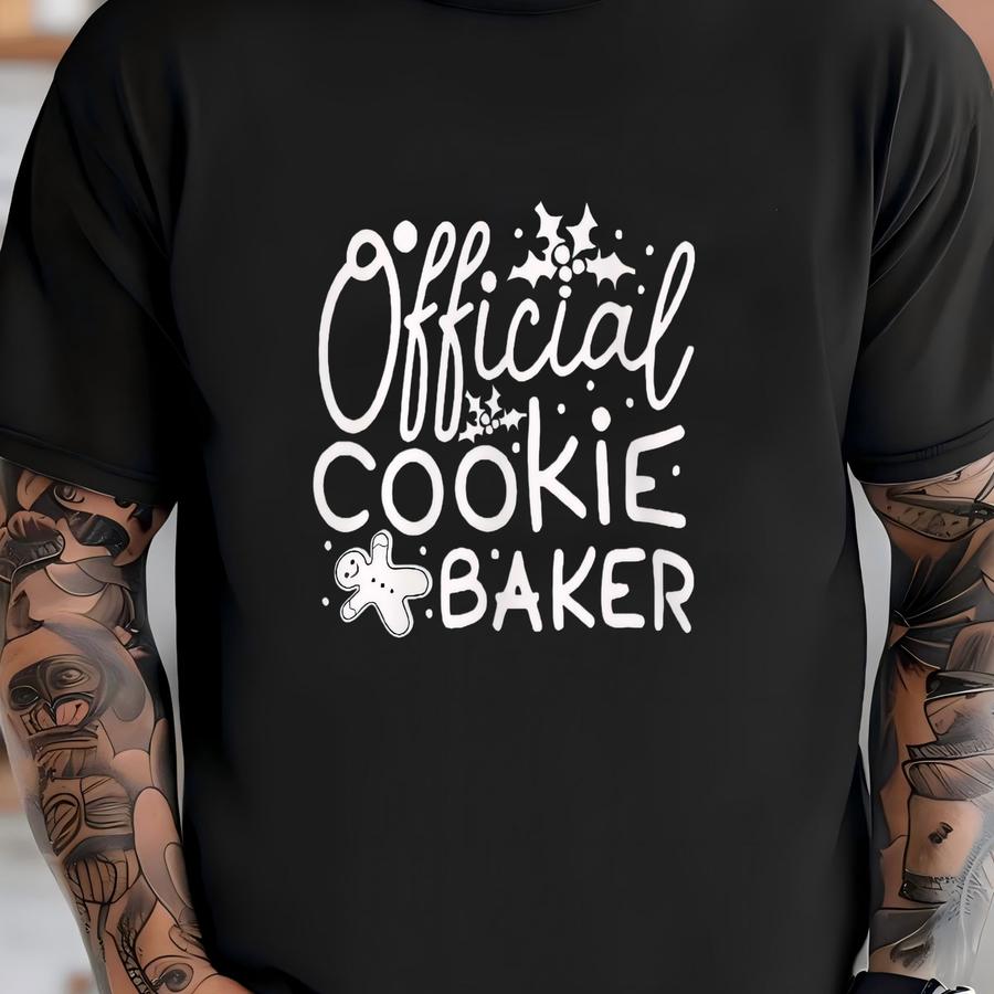 Funny Christmas Sweatshirt For Women, Baker , Baking Crew, Team Holiday Pajama Top, Winter Gift T-shirt