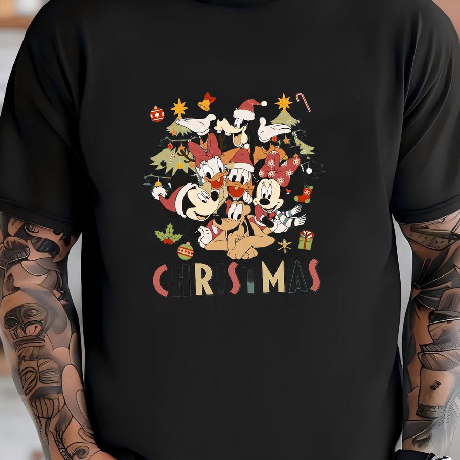 Christmas Shirt, Vintage -inspired Cartoon Tee T-shirt