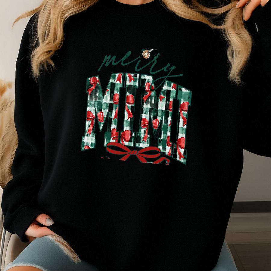 Mimi Christmas Shirt, Grandma Shirt, New Grandma Tshirt, Santa Tee, Xmas Gifts Sweatshirt