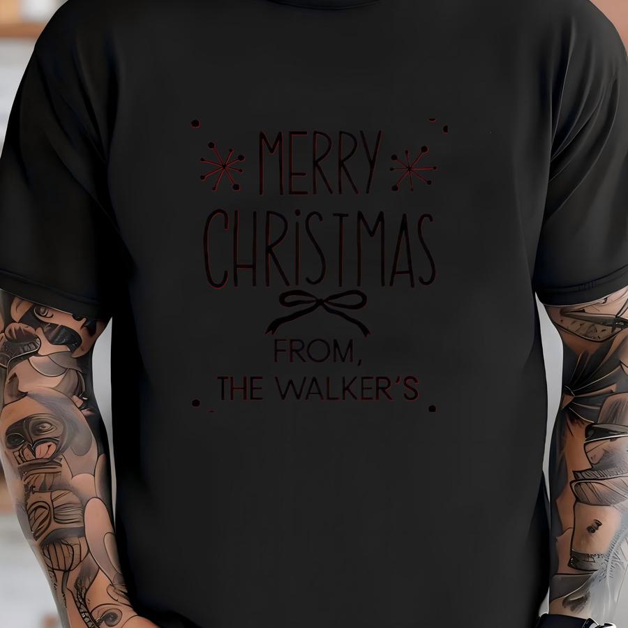 Merry Christmas Gift Tag Stickers | Custom Name Labels | Holiday Treat Stickers | Personalized Christmas Labels | Christmas Wrapping Labels T-shirt