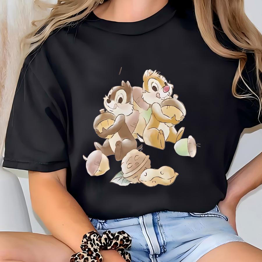 Chip And Dale Double Sided Tshirt, Couple Shirt, Chip And Dale Tee, Matching Tee, Land Tee T-shirt