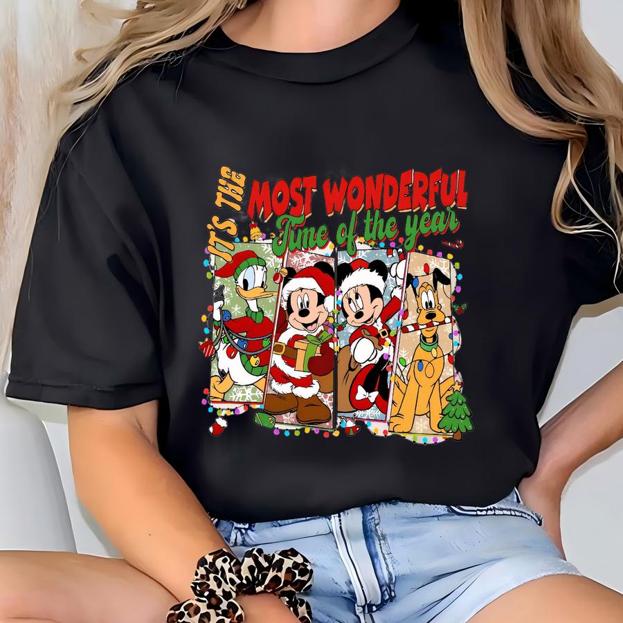 Vintage Its The Most Wonderful Time Of The Year Shirt,  And Friends Christmas Tshirt, Retro Holiday Party Tee. T-shirt