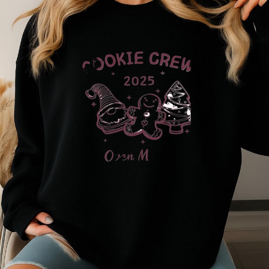 Custom Christmas Cookie Crew Sweatshirt: Matching Family Christmas Shirts Sweatshirt