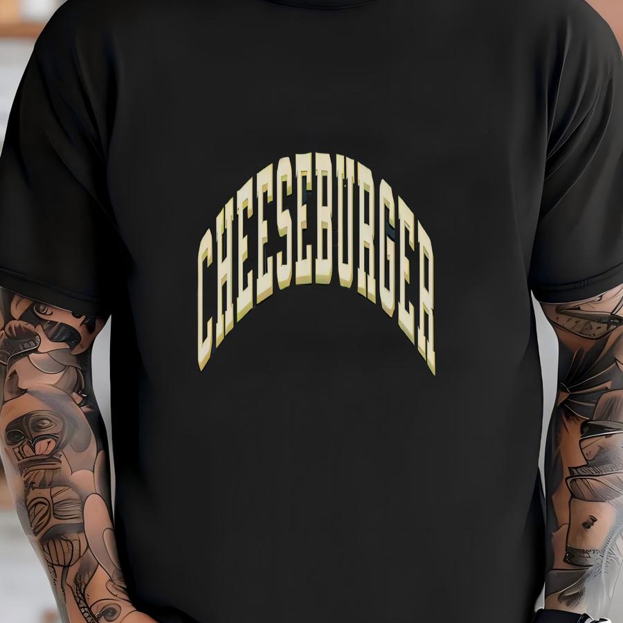 Cheeseburger Sweatshirt, Cheeseburger Sweater, Cheeseburger Shirt, Cheeseburger Lover, Funny Fast Food Gift, Foodie Shirt, T-shirt