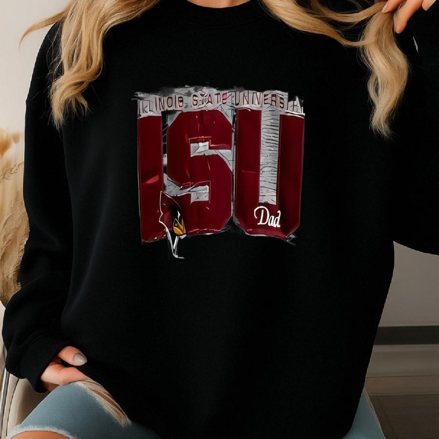 Vintage Y2k Illinois State University Sweatshirt Large Illinois State University Crewneck Isu Sweater Pullover Logo Isu Jumper Sweatshirt