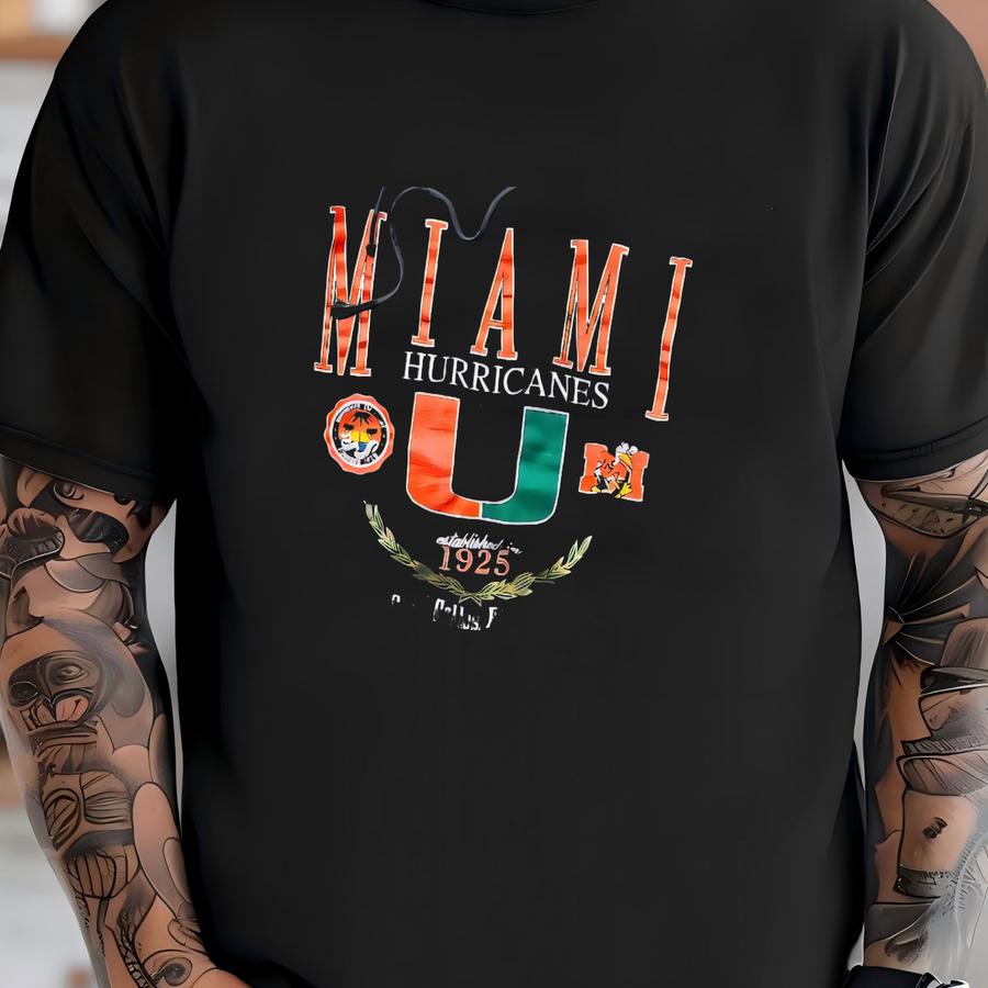 Vintage 90’s Rare Ncaa Miami Hurricanes University Galt Sand Hoodie Crewneck Sweatshirt Xl T-shirt
