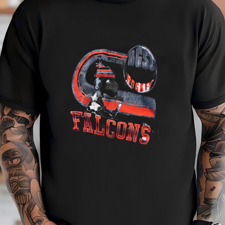 Vintage 80’s Very Rare Bowling Green State University Hockey Crewneck Sweatshirt Medium T-shirt