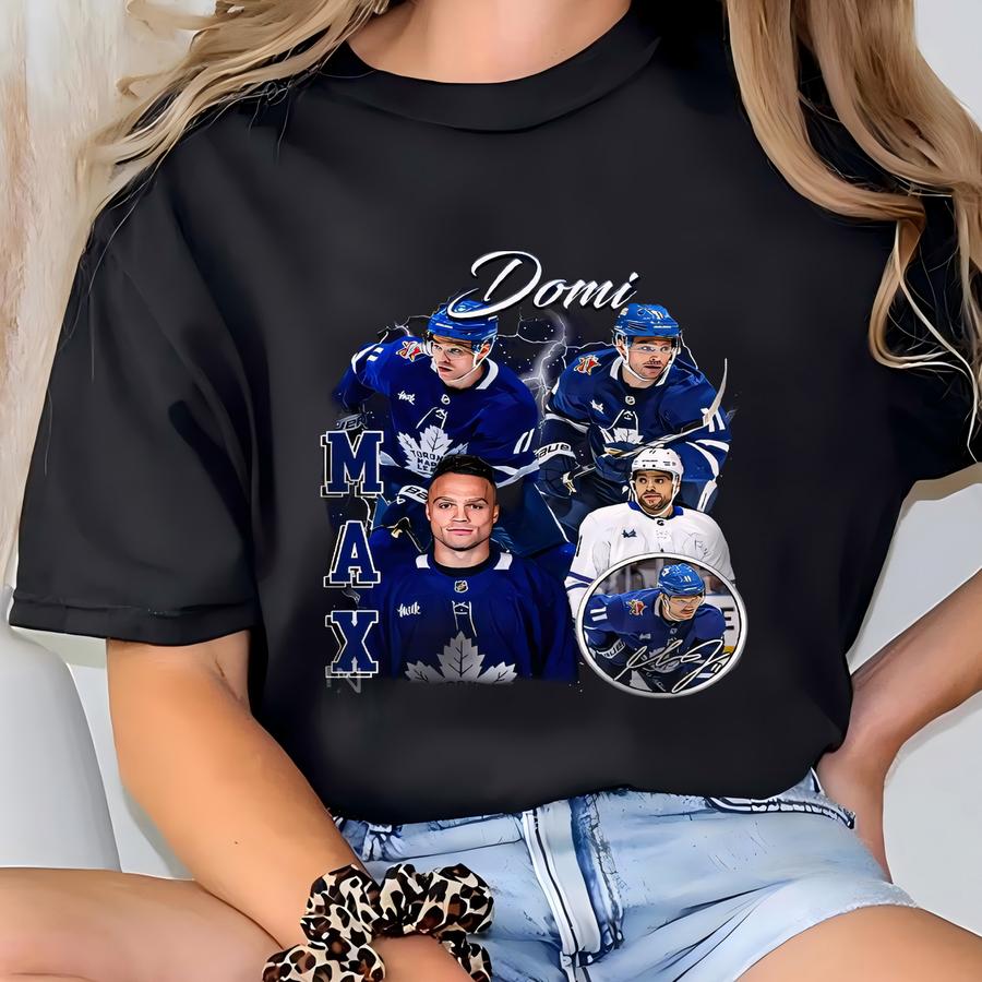 Max Domi Shirt, Max Domi Mineral Wash Hoodie, Max Domi Tee, Bootleg Rap Tee, Toronto Hockey T-shirt