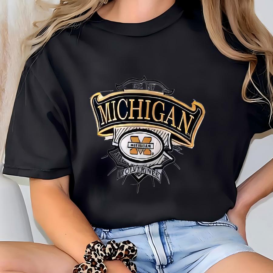 Vintage/ 1990s/ Michigan/ Wolverines/ Midwest Y Gray Sweatshirt (l) T-shirt